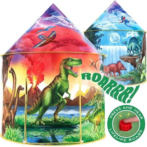 Dinosaur Discovery Kids Tent with Roar Button, an Extraordinary Dinosaur Tent - Picture 1 of 5